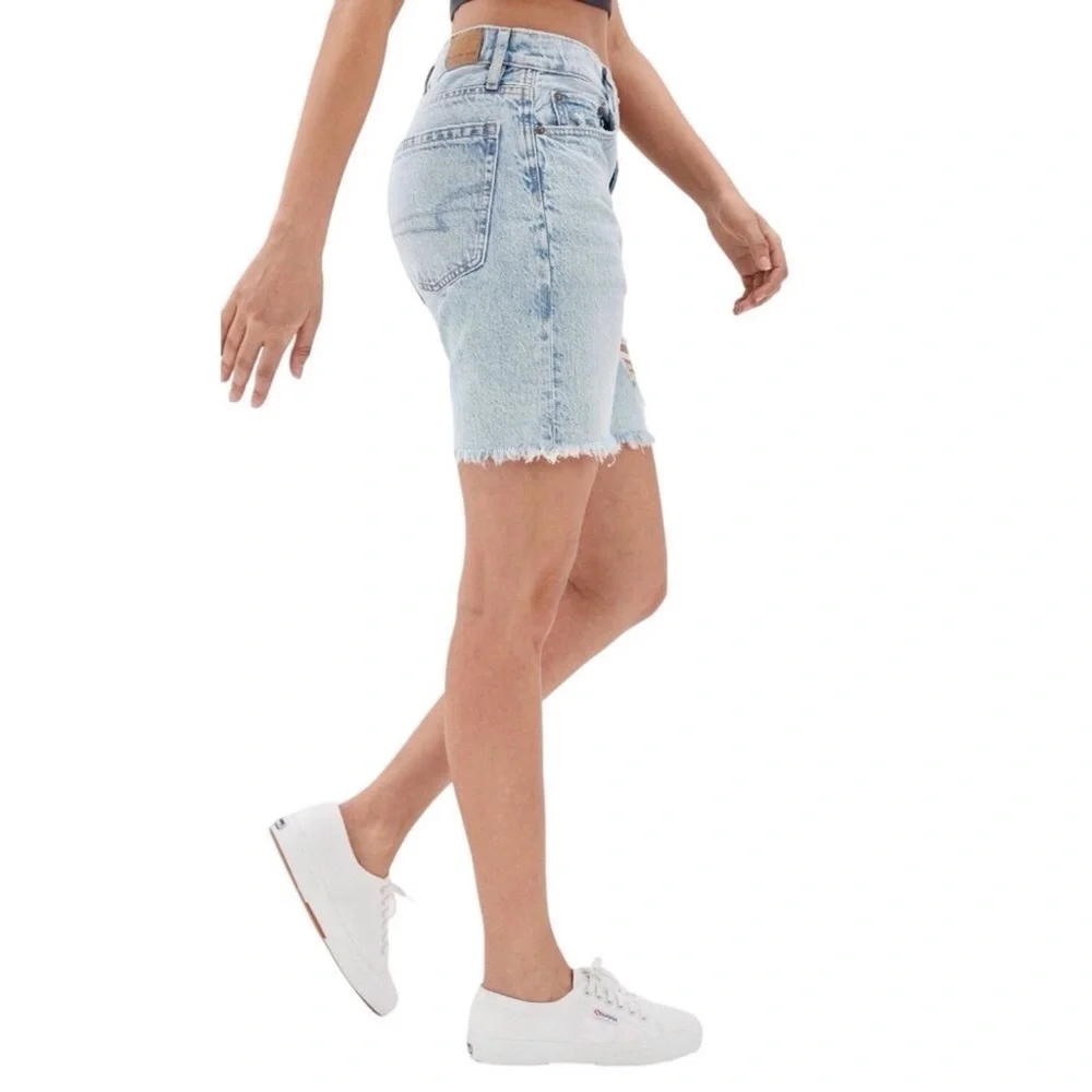 American Eagle 4 Skater Short Women’s Denim Jeans Baggy Shorts Distressed